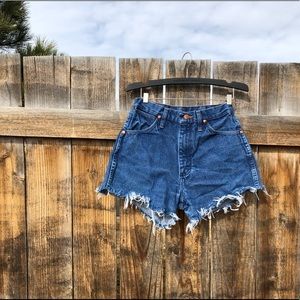High Waisted Wrangler Cut Off Shorts
